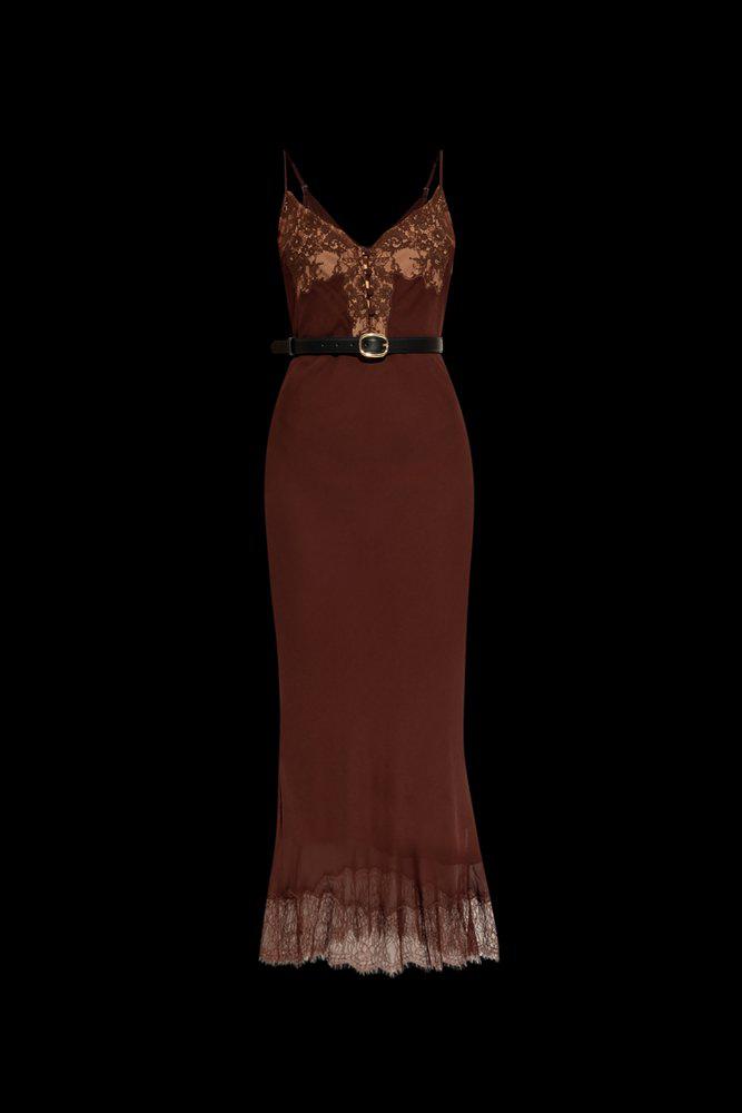 Self Portrait Self-Portrait Spaghetti Strap Belted Midi Dress
