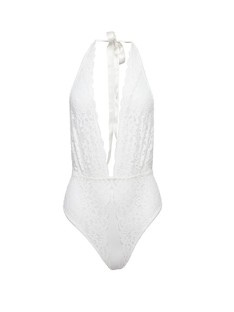Fleur du Mal Charlotte Lace Halter Teddy 1