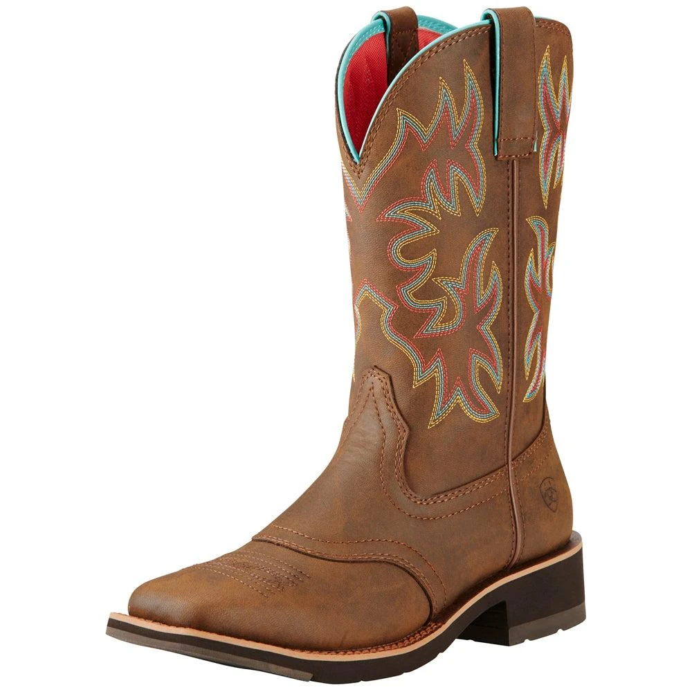Ariat Delilah Embroidery Square Toe Cowboy Boots 2