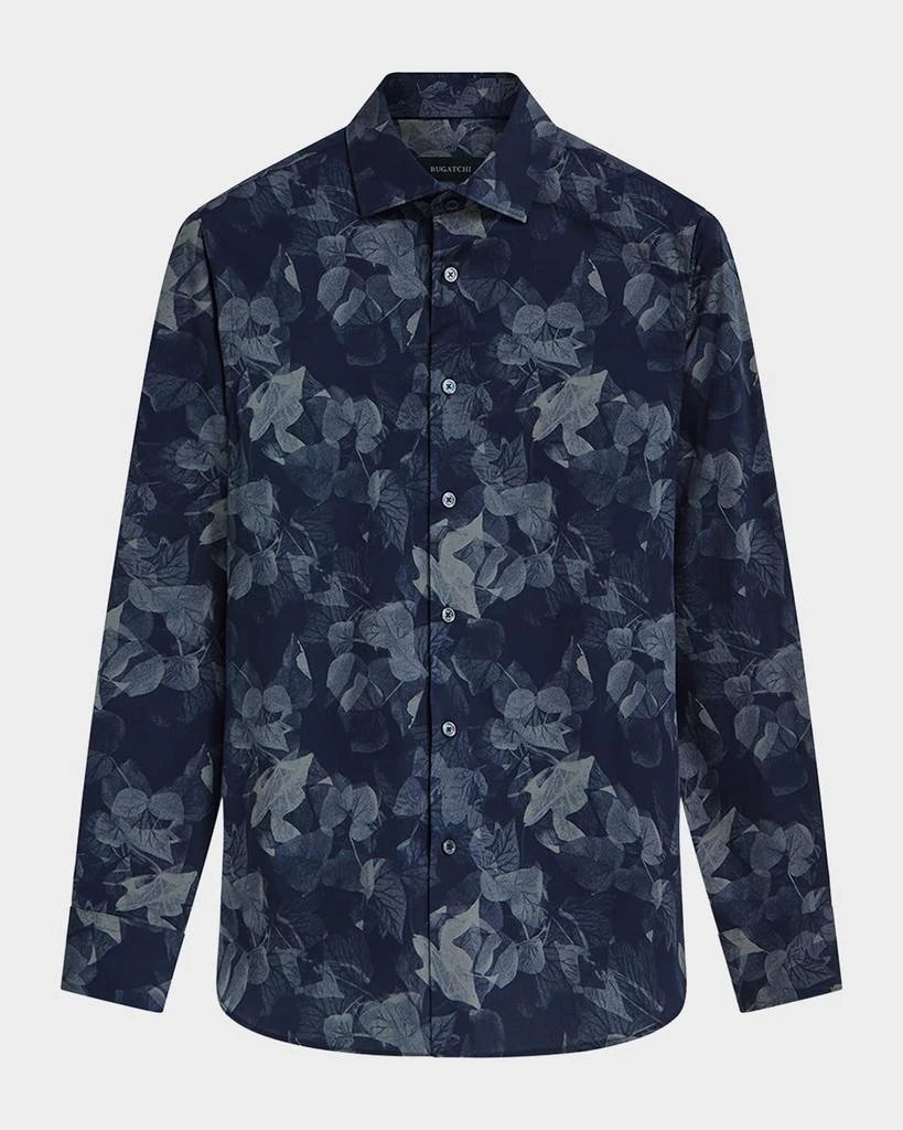 BUGATCHI Men's Axel Leaf-Print Sport Shirt 1