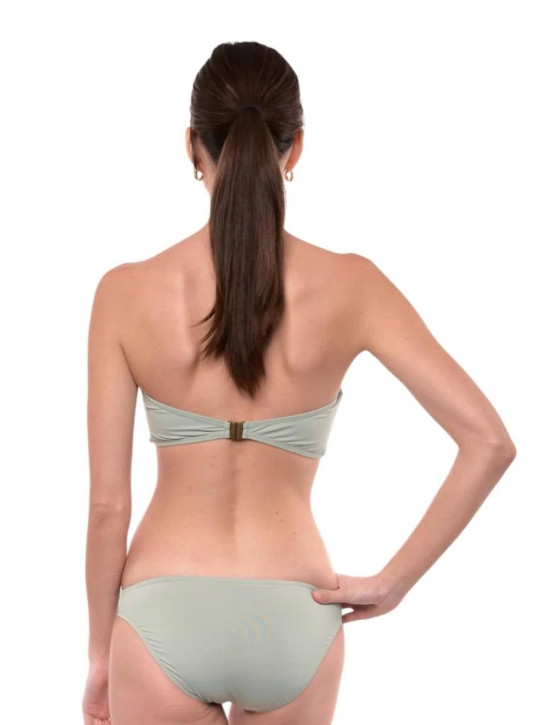 Sauipe Giovanna Bandeau Bikini Top In Sage Green 3
