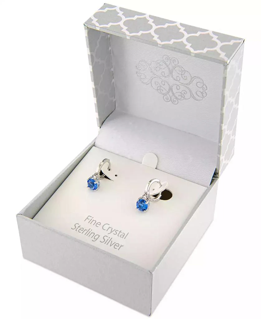 Giani Bernini Fine Crystal 6mm Drop Hoop Earrings in Sterling Silver 3