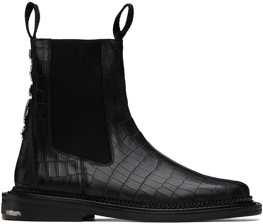 Toga Virilis Black Side Gore Chelsea Boots 1