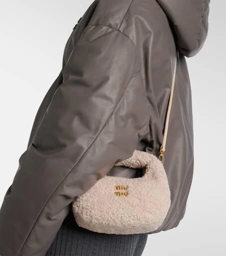 Miu Miu Wander Mini shearling shoulder bag 2