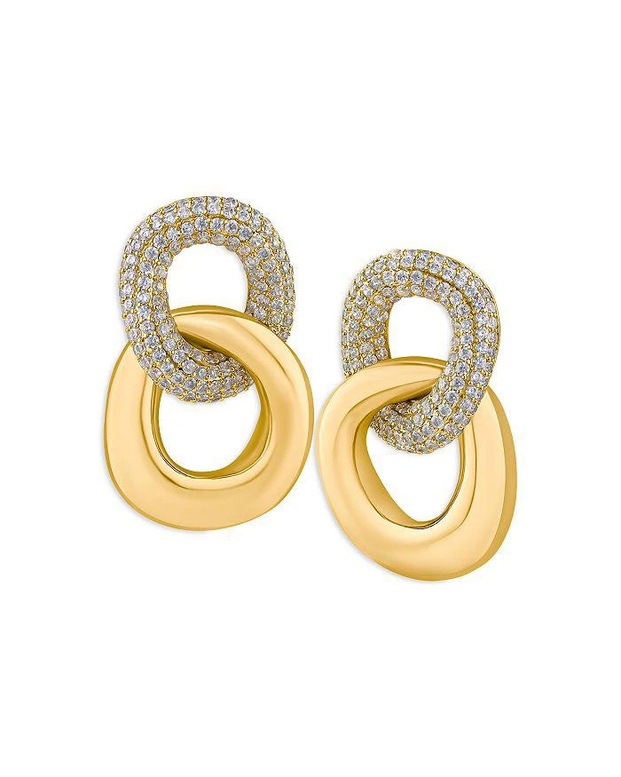 Kenneth Jay Lane Pavé Double Link Drop Earrings