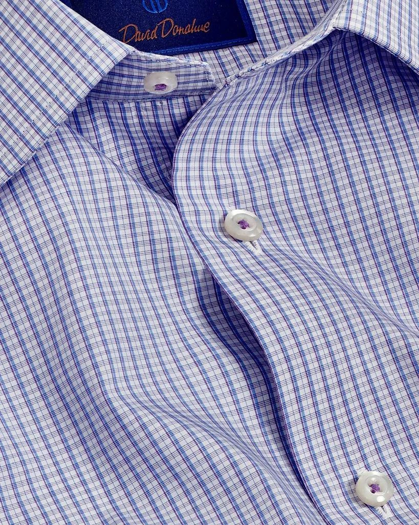David Donahue Slim Fit Poplin Check Dress Shirt 2