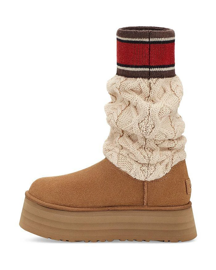 UGG Women's Classic Sweater Letter Platform Boots 5