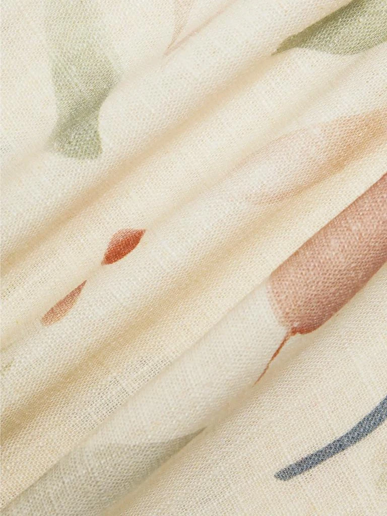 Splendid Botanical Linen-Blend Drawstring Minidress 7