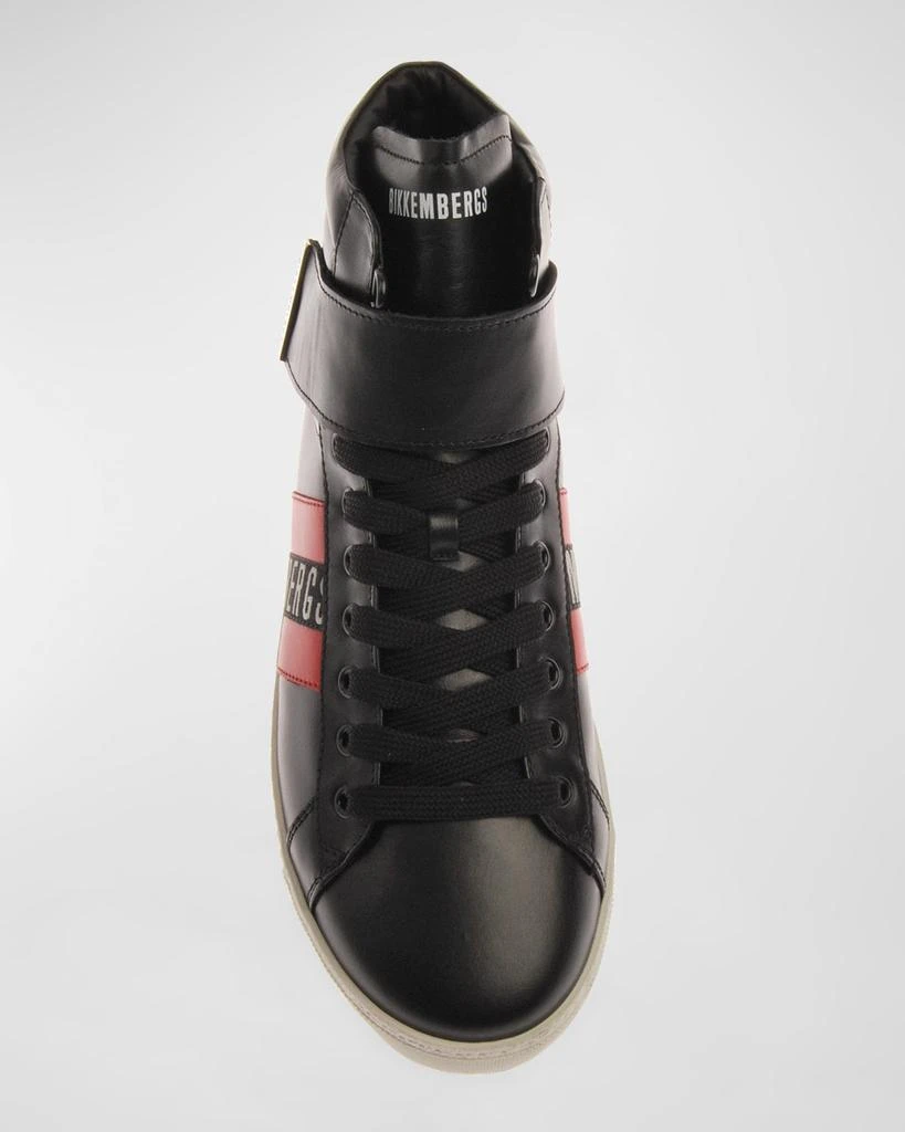 Bikkembergs Men's Logo High-Top Leather Sneakers 4