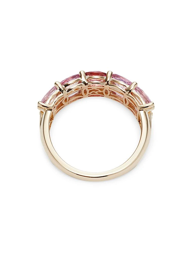 Effy 14K Yellow Gold, Pink Sapphire 
0.12 TCW Diamond Ring 3