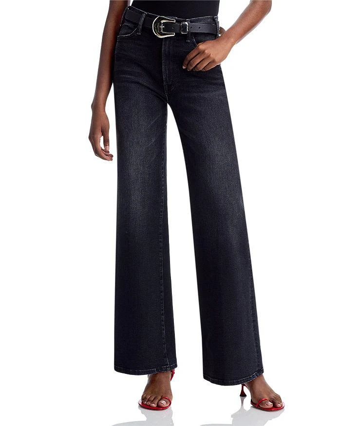 MOTHER The Hustler Roller Sneak High Rise Jeans in Not Today Satan
