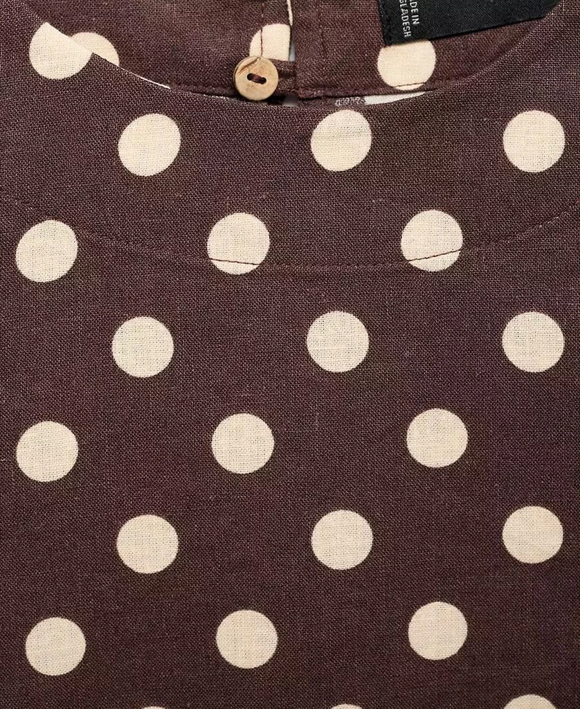 Mango Women's Polka-Dot Linen Crop Top 5