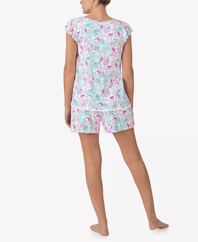 Ellen Tracy Women's short Sleeve Ruffle PJ Set