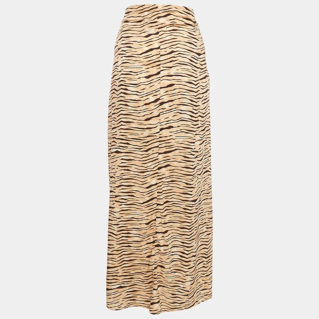 Faithfull the Brand Faithfull The Brand Animal Print Rayon Wrap-Around Skirt M 2