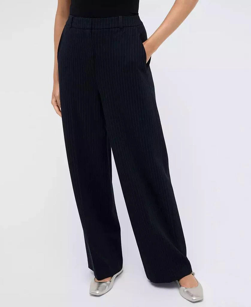 Kenneth Cole Women's Fly-Front High-Rise Wide-Leg Pants 1