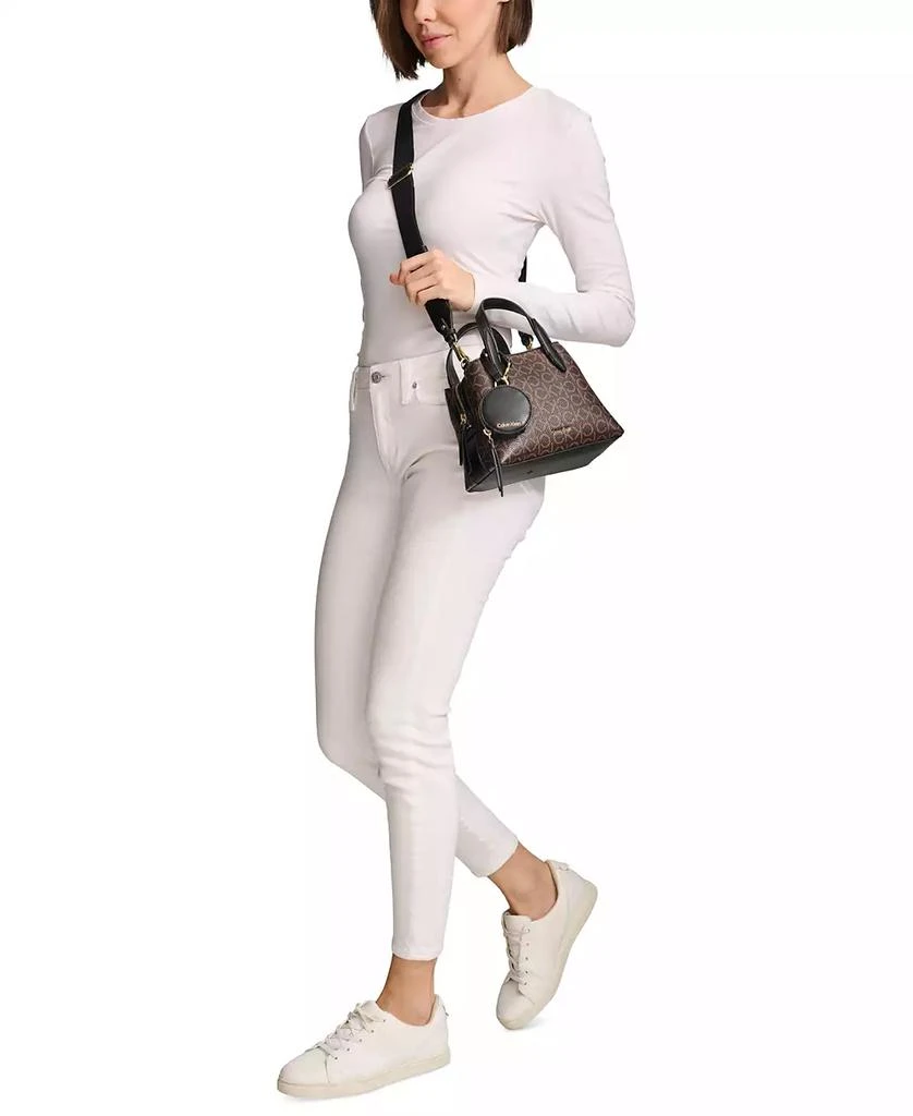 Calvin Klein Millie Signature Triple Compartment Crossbody with Zippered Coin Pouch 6