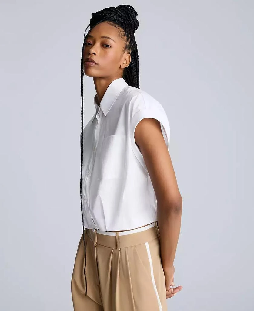 Kenneth Cole Women's Short Dolman-Sleeve Cropped Shirt 3