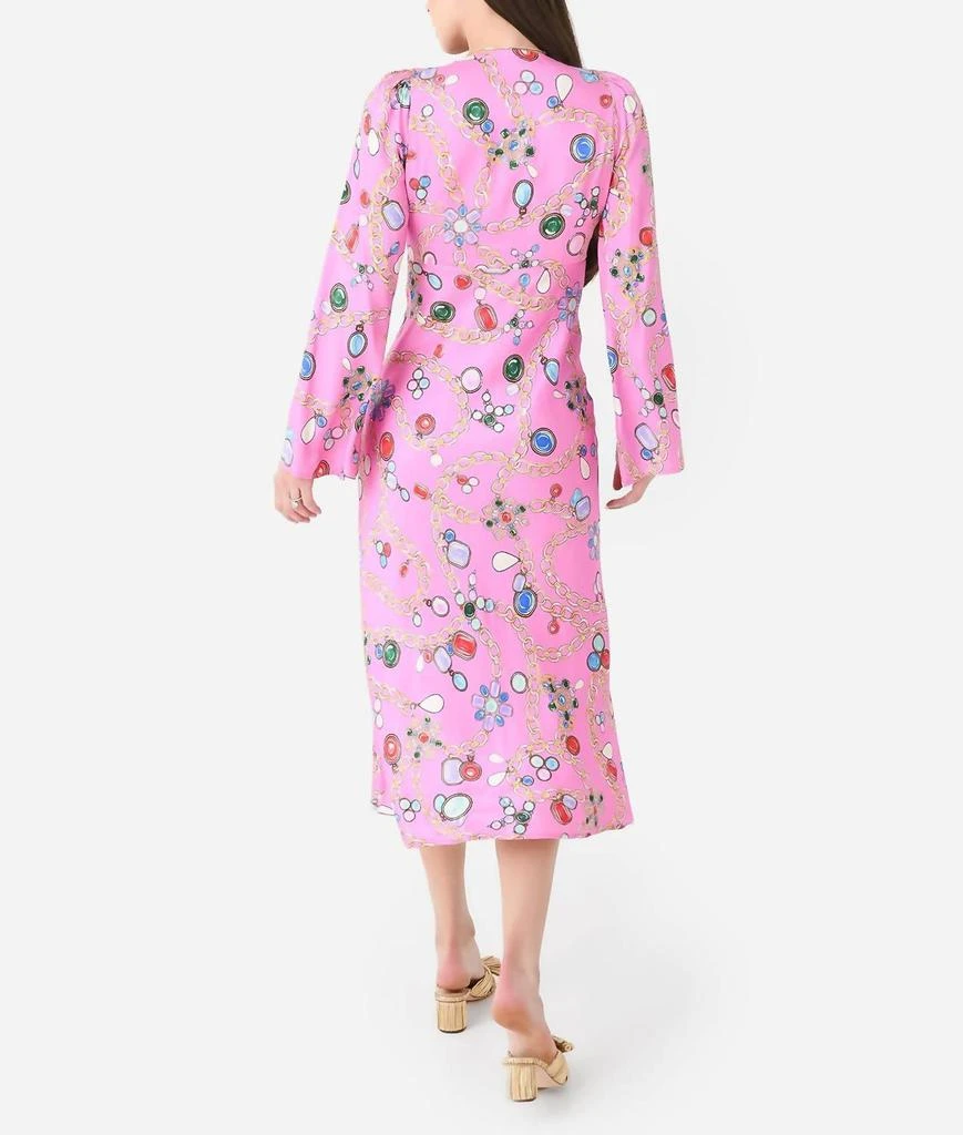 Kitri Libby Dress In Pink Chain Print 3