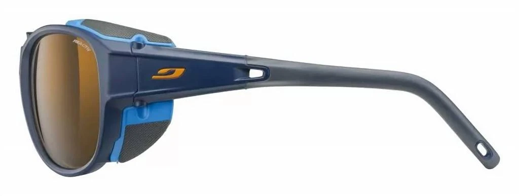 Julbo Explorer 2.0 Mountaineering Glacier Sunglasses In Dark Blue Frame - Silver Mirror (Reactiv 2 3