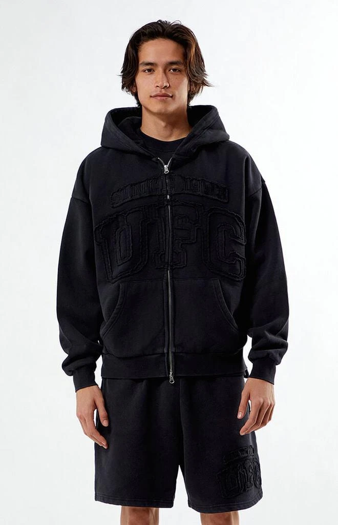UFC Frayed Lettering Full Zip Hoodie 1