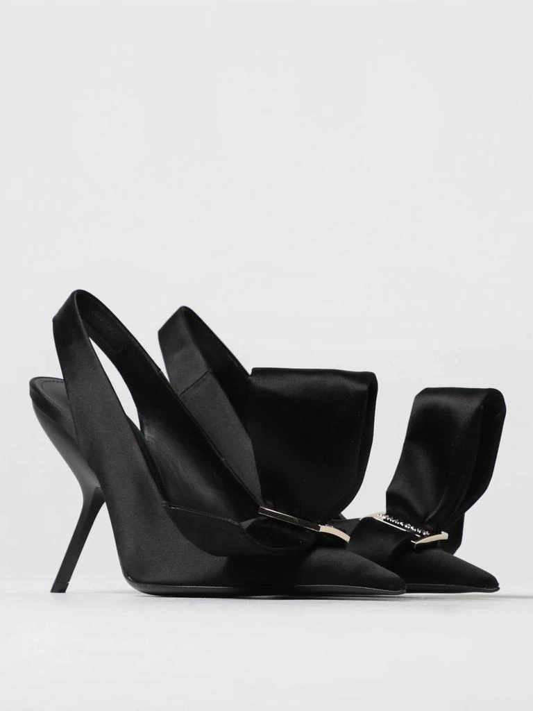 Salvatore Ferragamo Women
s Erica Slingbacks Satin With Asymmetric Bow Pump In Black 2