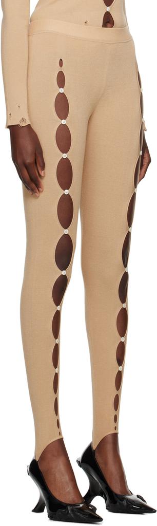 RUI Beige Cutout Leggings