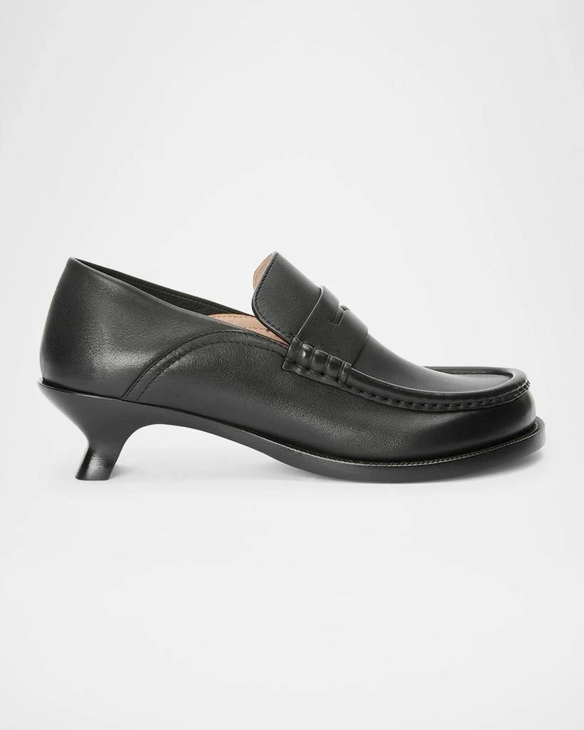 Loewe Campo Leather Kitten Penny Loafers 1