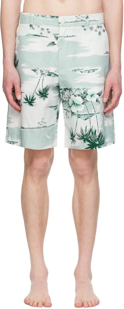 Maison Kitsune Green Board Swim Shorts 1