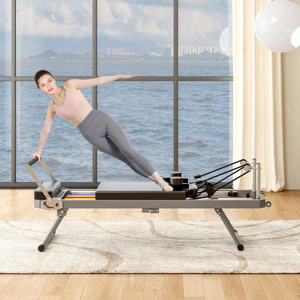 ENVI2ULTRA Pilates core bed, foldable home high quality, yoga studio same commercial fitness equipment, black 4