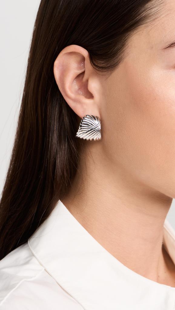 Missoma Wavy Ridge Ripple Oversized Stud Earrings