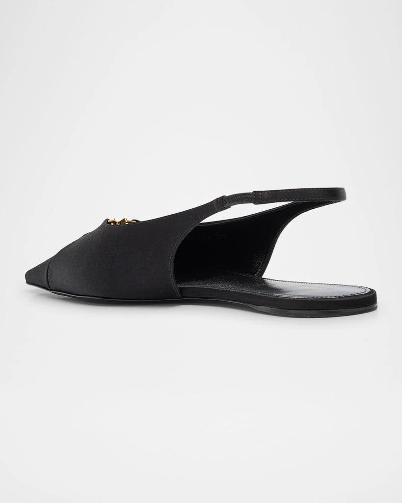 Yves Saint Laurent Babylone Satin Slingback Ballerina Flats 2