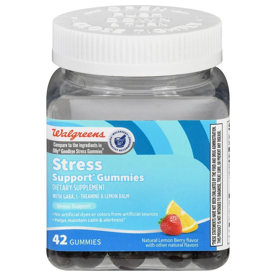 Walgreens Stress Support Gummies (21 days) Natural Lemon Berry 1