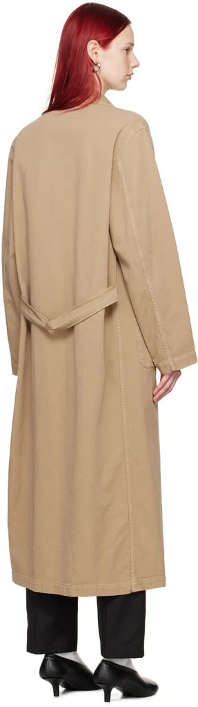 MM6 Beige Embroidered Denim Coat 3