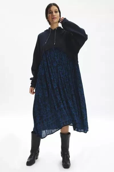 Urban Renewal ReMADE By UO Gauze Hoodie Maxi Dress 4