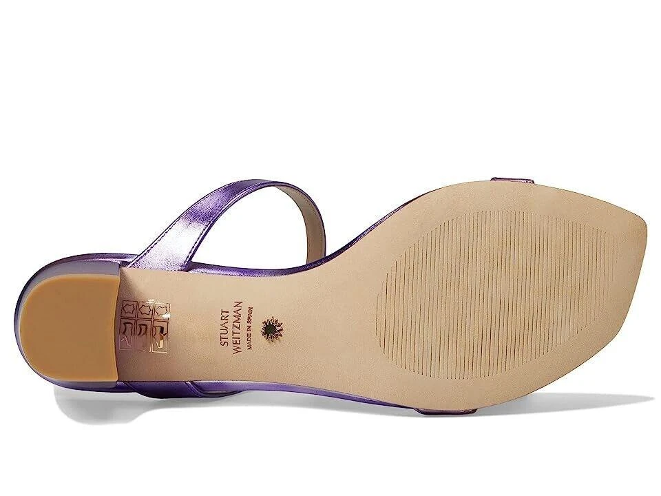 Stuart Weitzman Aleena 50 Sandal Women's 6.5 Purple Square Toe Block Heel KHD843 3