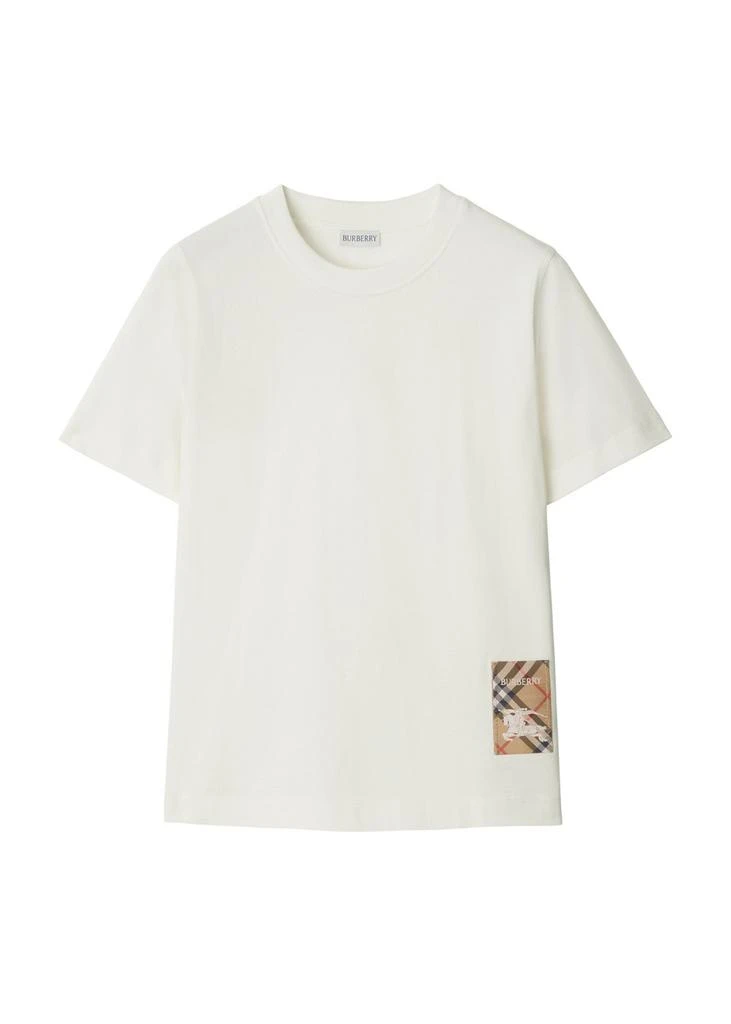 Burberry Check label cotton t-shirt 1