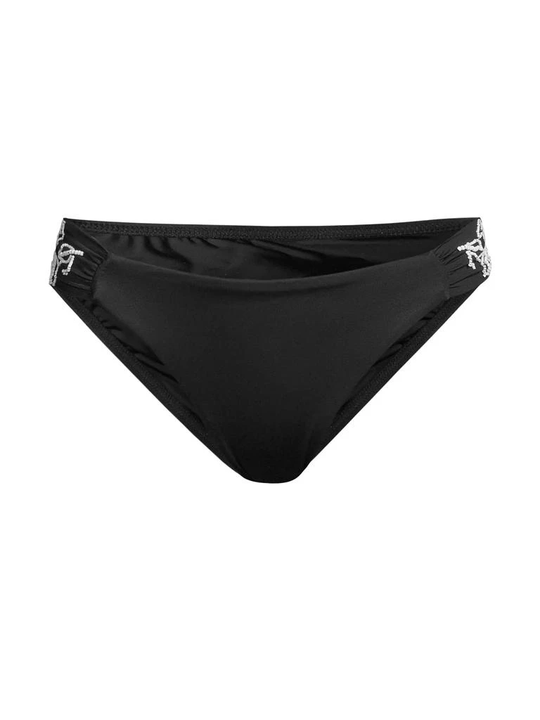 Milly Beaded Ruched Bikini Bottom 1