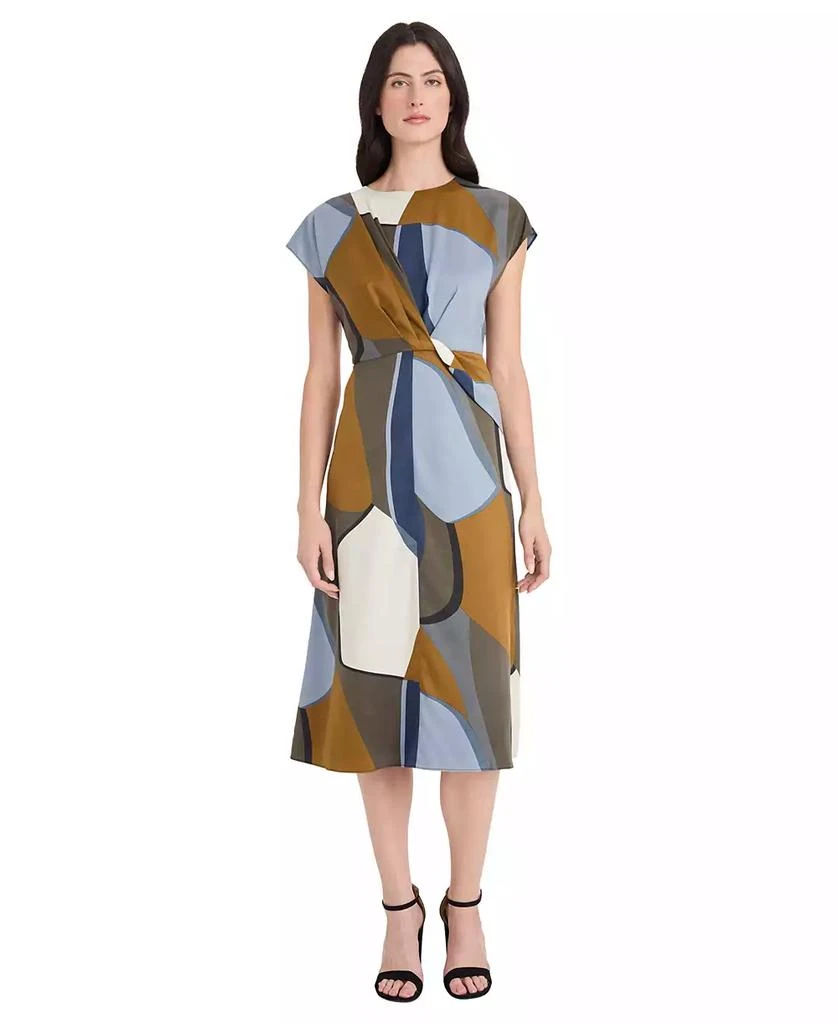Women's Business Dress Maggy London Women's V-Neck Elbow-Sleeve Knee-Length  Dress - Business Casual, Cocktail, Wedding & Special Occasions Maggy London  V-neck Elbow Sleeve Knee-length Dress