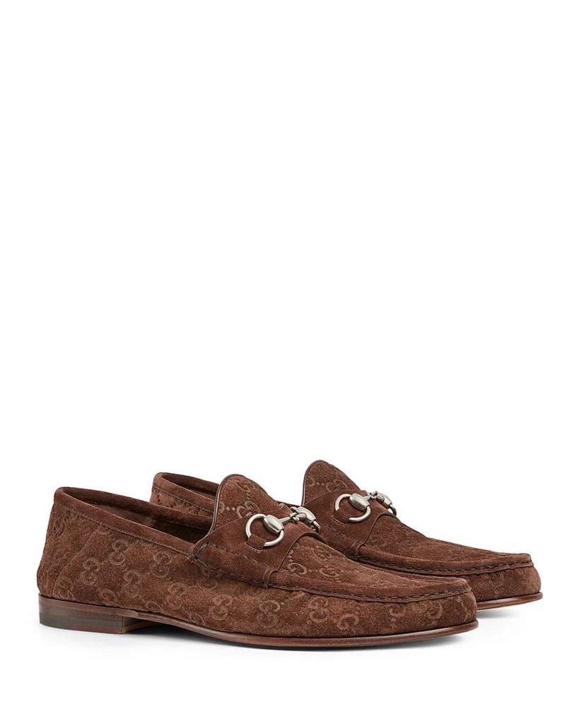 Men’s Gucci horse bit suede GG loafers size 9 fits 10 US made in Italy Men main image 4