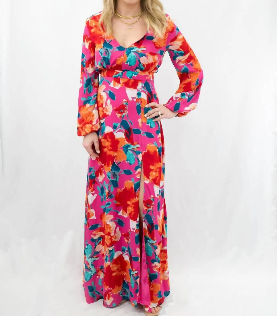 Abstract Jersey Slit Maxi Dress - Exclusive  On Sale Now with Up to 71%  Off | Discover Exclusive Deals & Savings at BeyondStyle  Authentic AQUA  women|sale|clearance|all|dress with Limited-Time Discounts, Free