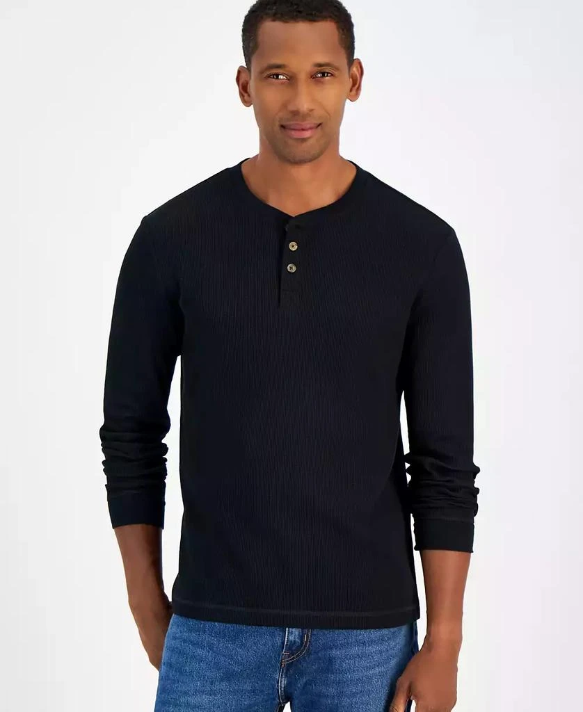 Club Room Men's Thermal Long-Sleeve Henley, Created for Macy's 1