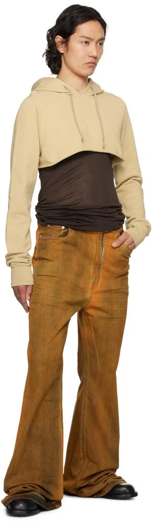 Rick Owens Orange Hollywood Bolan Bootcut Jeans 4