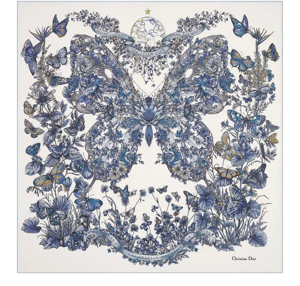 Dior Square 90 Butterfly Around The World 4