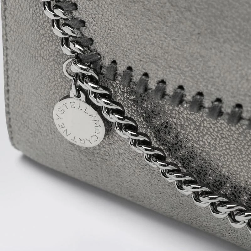 Stella McCartney Gray Falabella Wallet with shoulder strap 6