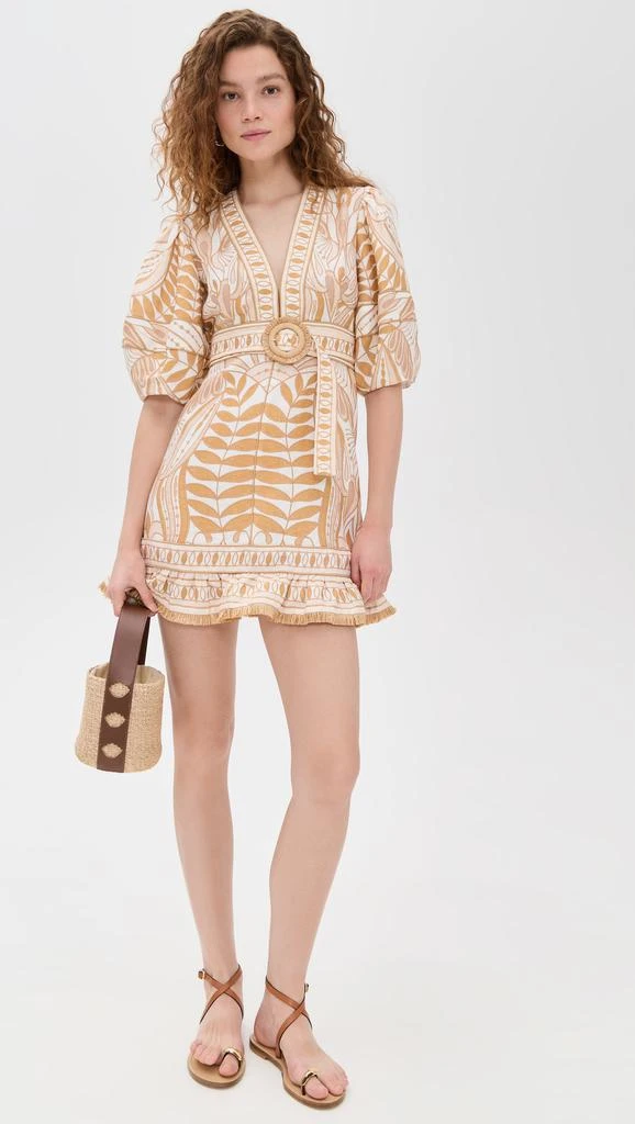 Farm Rio Lace Nature Short Sleeve Mini Dress 4
