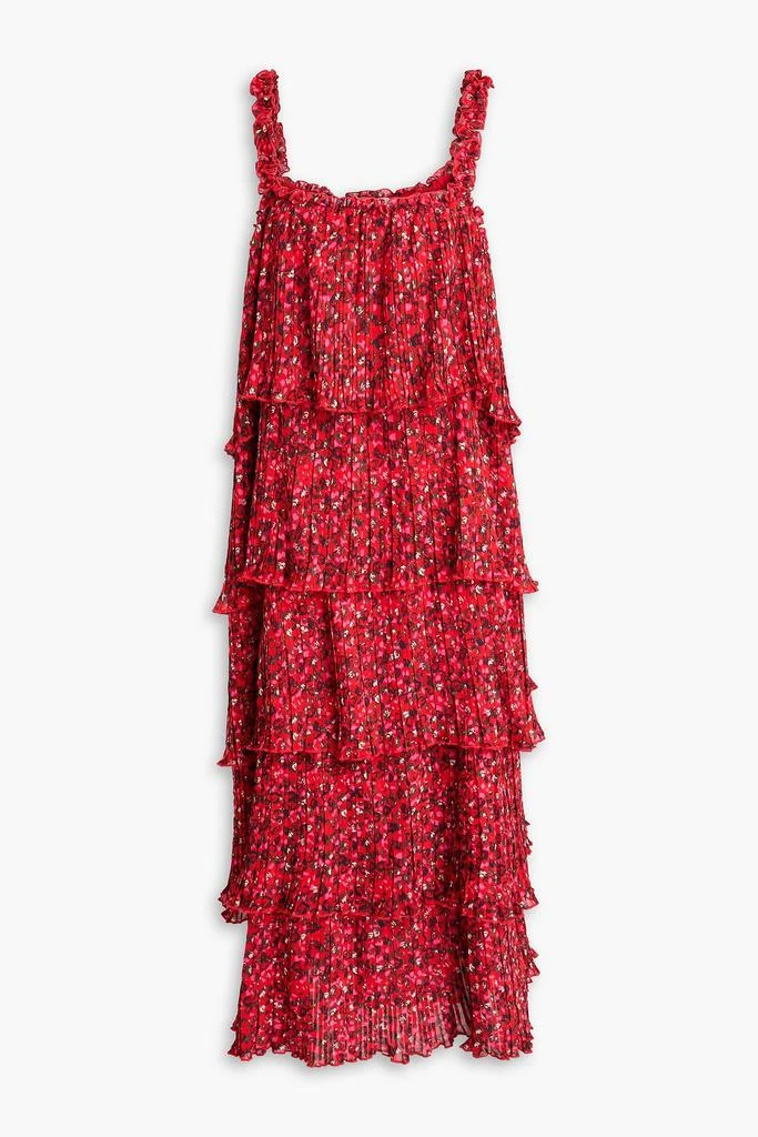 sachin and babi light blue dress Women's Long Sleeve Floral Dresses V Neck Boho Ruffle Tiered Flowy Chiffon  Midi Dress with Pocket
