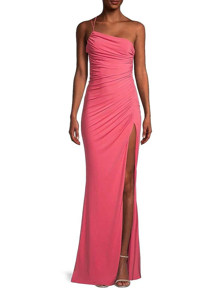 Katie May Winnipeg One-Shoulder Ruched Gown 3