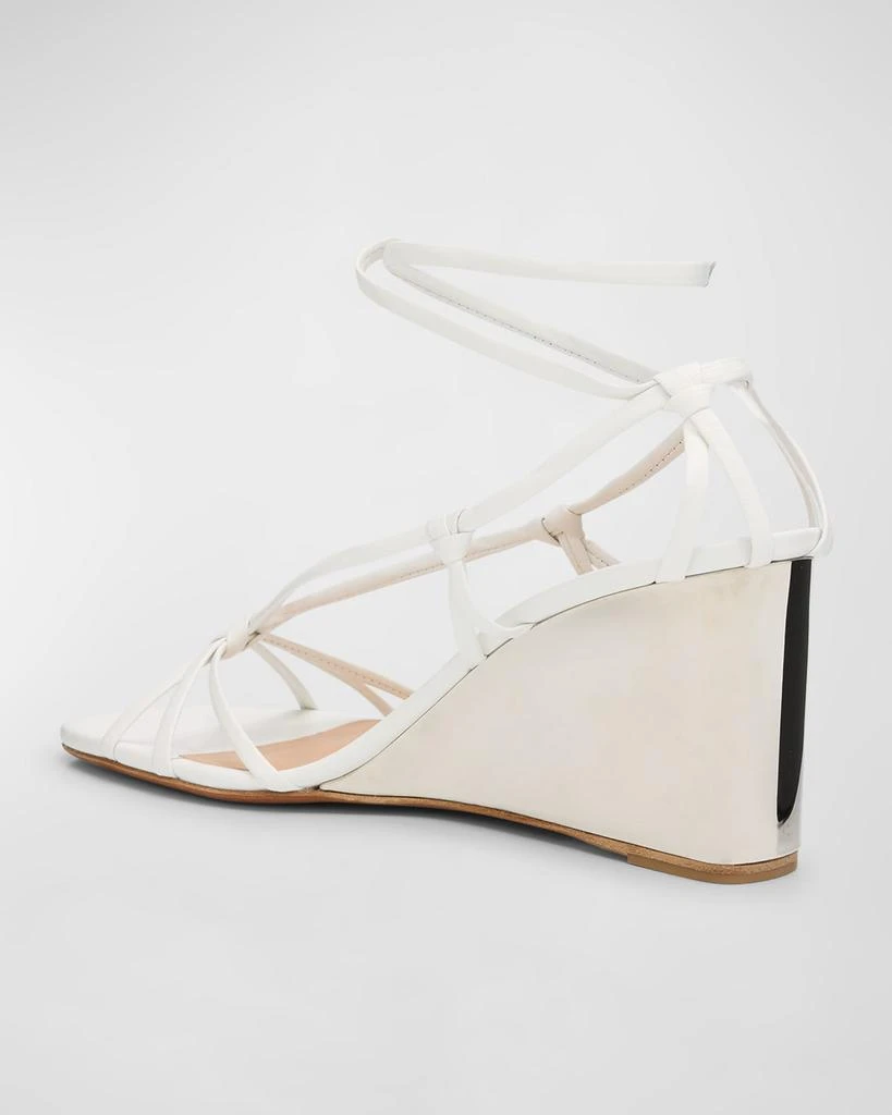 Chloé Rebecca Leather Strappy Wedge Sandals 5