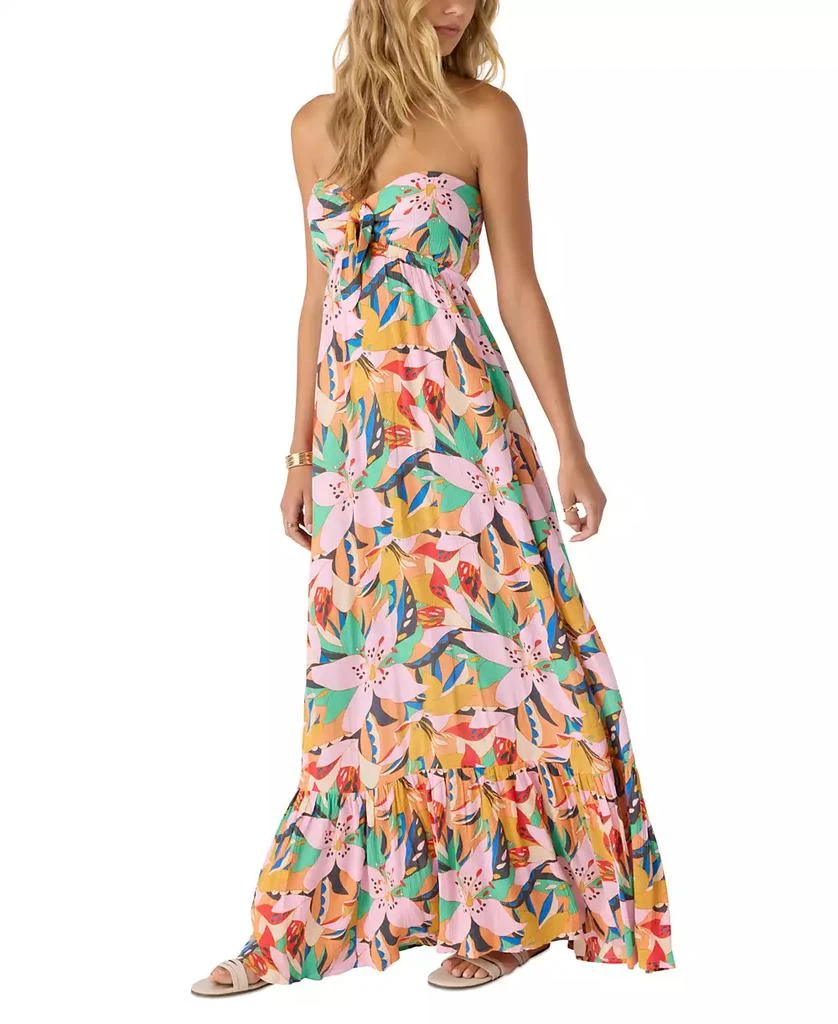 O'Neill Juniors' Isadora Printed Strapless Maxi Dress 3