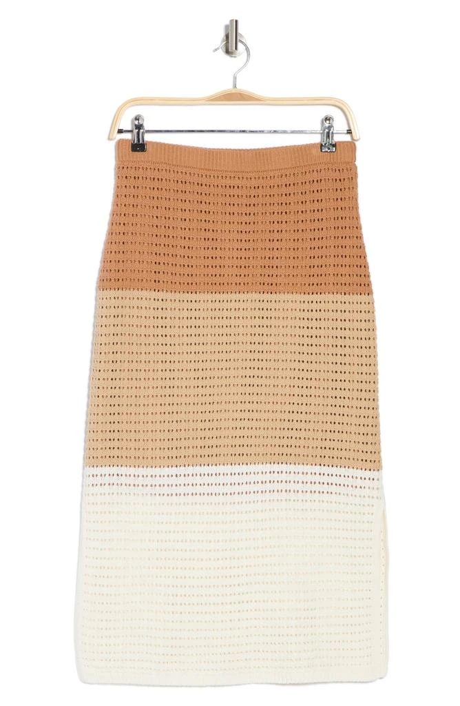 RACHEL Rachel Roy Colorblock Open Knit Skirt 3